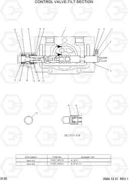 3130 CONTROL VALVE-TILT SECTION HLF15/18C-5, Hyundai