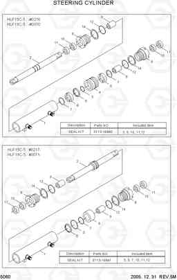 5060 STEERING CYLINDER HLF15/18C-5, Hyundai