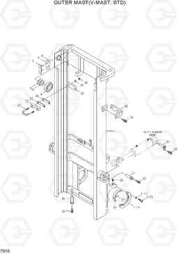 7010 OUTER MAST(V-MAST, STD) HLF15/18C-5, Hyundai