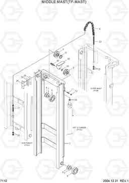 7110 MIDDLE MAST(TF-MAST) HLF15/18C-5, Hyundai