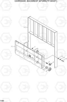 7190 CARRIAGE,BACKREST & FORK(TF-MAST) HLF15/18C-5, Hyundai