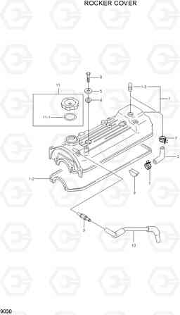 9030 ROCKER COVER HLF15/18C-5, Hyundai