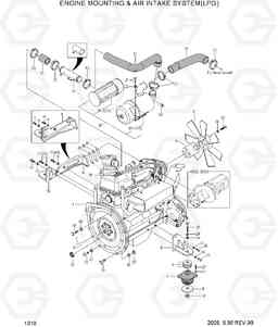 1010 E/MOUNTING & A/INTAKE SYSTEM(LPG) HLF20/25/30II, Hyundai