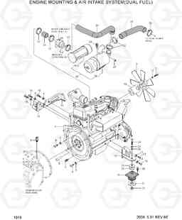 1015 E/MOUNTING & A/INTAKE SYSTEM(DUAL FUEL) HLF20/25/30II, Hyundai