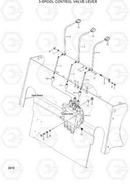 3010 3-SPOOL CONTROL VALVE LEVER(STD) HLF20/25/30II, Hyundai