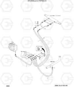 3060 HYDRAULIC PIPING 4 HLF20/25/30II, Hyundai