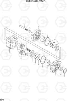 3070 HYDRAULIC PUMP HLF20/25/30II, Hyundai