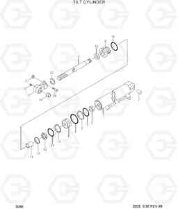 3090 TILT CYLINDER HLF20/25/30II, Hyundai