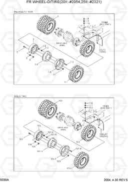 5030A FR WHEEL-D/TIRE(20II:-#2054,25II:-#2321) HLF20/25/30II, Hyundai