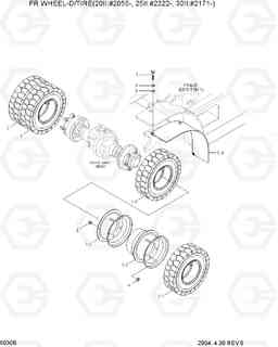 5030B FR WHEEL-D/TIRE(NEW) HLF20/25/30II, Hyundai