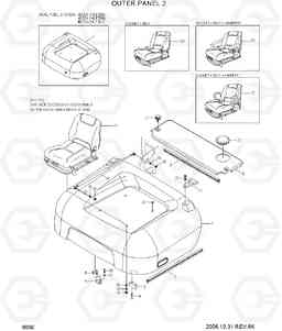 6030 OUTER PANEL 2 HLF20/25/30II, Hyundai