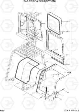 6090 CAB ROOF & REAR(OPTION) HLF20/25/30II, Hyundai