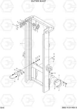 7010 OUTER MAST HLF20/25/30II, Hyundai