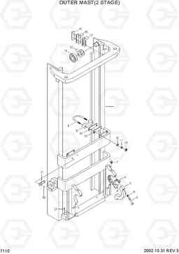 7110 OUTER MAST(2 STAGE) HLF20/25/30II, Hyundai