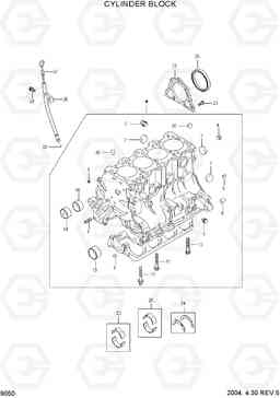 9050 CYLINDER BLOCK HLF20/25/30II, Hyundai