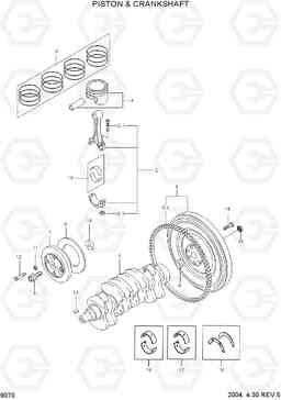 9070 PISTON & CRANKSHAFT HLF20/25/30II, Hyundai