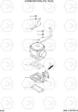 9140 CARBURETOR(LPG,OLD) HLF20/25/30II, Hyundai