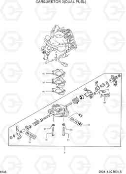 9143 CARBURETOR 3(DUAL FUEL) HLF20/25/30II, Hyundai