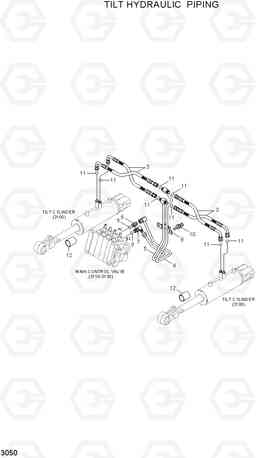 3050 TILT HYDRAULIC PIPING HLF20/25/30-5, Hyundai