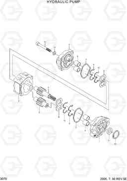 3070 HYDRAULIC PUMP HLF20/25/30-5, Hyundai