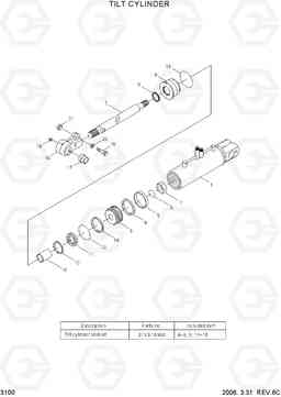 3100 TILT CYLINDER HLF20/25/30-5, Hyundai