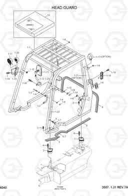 6040 HEAD GUARD HLF20/25/30-5, Hyundai