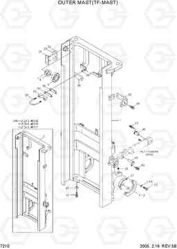 7210 OUTER MAST(TF-MAST) HLF20/25/30-5, Hyundai