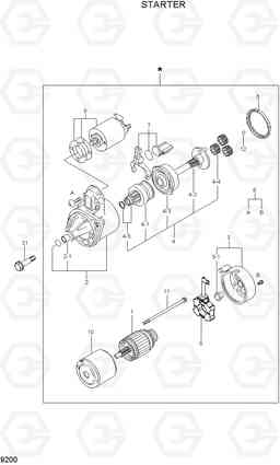 9200 STARTER HLF20/25/30-5, Hyundai