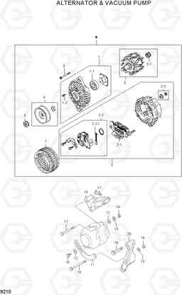 9210 ALTERNATOR & VACUUM PUMP HLF20/25/30-5, Hyundai