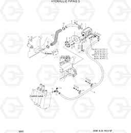 3050 HYDRAULIC PIPING 3 HLF20/25/30CII, Hyundai