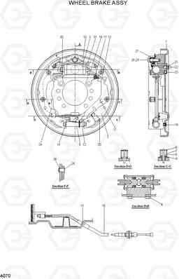 4070 WHEEL BRAKE ASSY HLF20/25/30CII, Hyundai