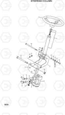 5030 STEERING COLUMN HLF20/25/30CII, Hyundai