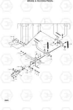 5040 BRAKE & INCHING PEDAL HLF20/25/30CII, Hyundai