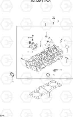 9040 CYLINDER HEAD HLF20/25/30CII, Hyundai