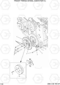 1140 FRONT TIMING WHEEL ASSY(TIER II) HLF20/25/30C-5, Hyundai