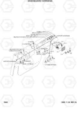 2040 DASHBOARD HARNESS HLF20/25/30C-5, Hyundai