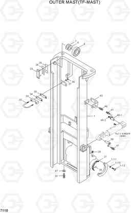 7110 OUTER MAST(TF-MAST) HLF20/25/30C-5, Hyundai