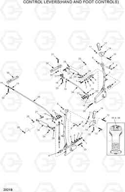 2021B CONTROL LEVERS(HAND AND FOOT CONTROLS) HSL1200T, Hyundai