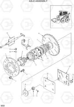 3032 AXLE ASSEMBLY HSL1200T, Hyundai