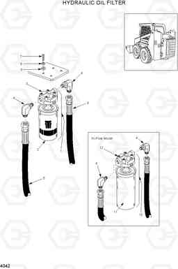 4042 HYDRAULIC OIL FILTER HSL1200T, Hyundai