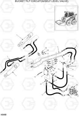 4046B BUCKET TILT CIRCUIT(W/SELF LEVEL VALVE) HSL1200T, Hyundai