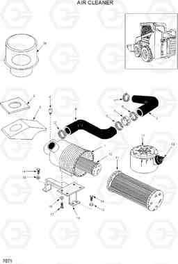 7071 AIR CLEANER HSL1200T, Hyundai