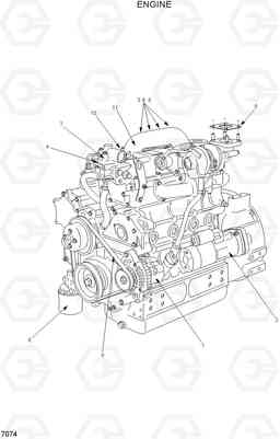 7074 ENGINE HSL1200T, Hyundai