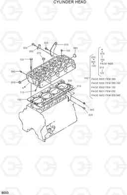 9003 CYLINDER HEAD HSL1200T, Hyundai