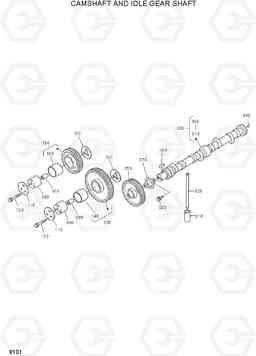 9101 CAMSHAFT AND IDLE GEAR SHAFT HSL1200T, Hyundai