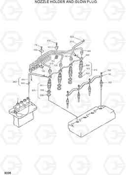 9206 NOZZLE HOLDER AND GLOW PLUG HSL1200T, Hyundai
