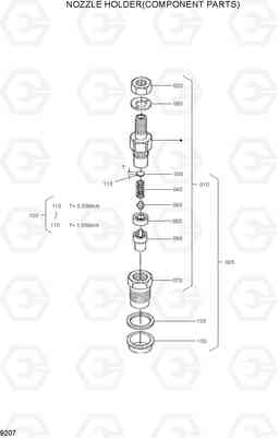 9207 NOZZLE HOLDER(COMPONENT PARTS) HSL1200T, Hyundai
