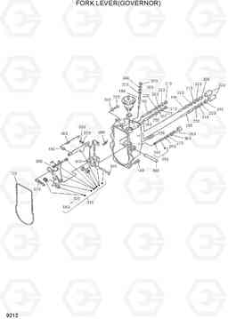 9212 FORK LEVER(GOVERNOR) HSL1200T, Hyundai