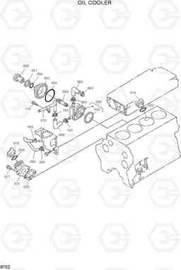 9702 OIL COOLER HSL1200T, Hyundai