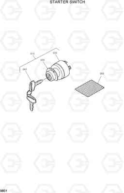 9801 STARTER SWITCH HSL1200T, Hyundai